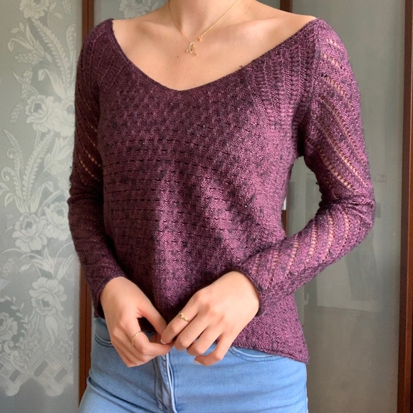 American Eagle Purple Sweater - Picture 2 of 3